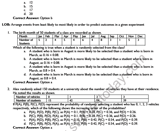 CBSE Class 9 Maths Probability Worksheet
